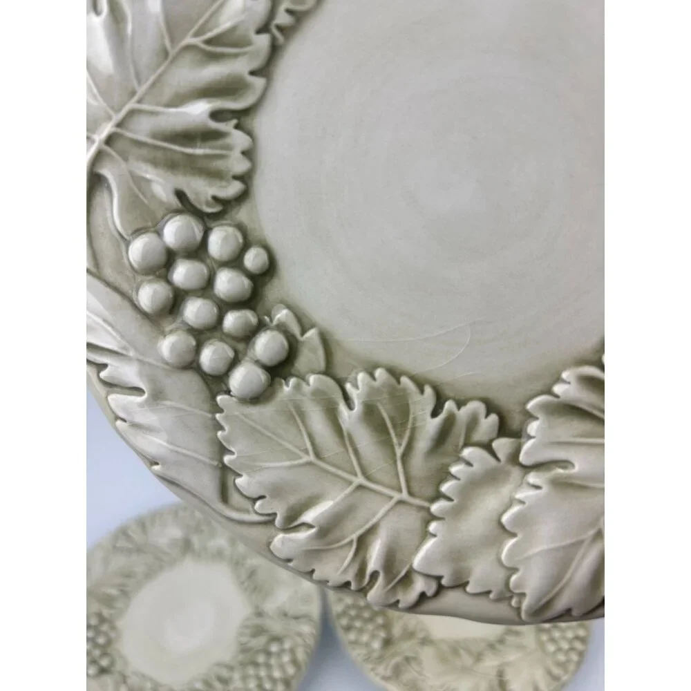 Williams Sonoma Napa Sage Italy Leaf Grape Dessert Bread Appetizer Plates 7